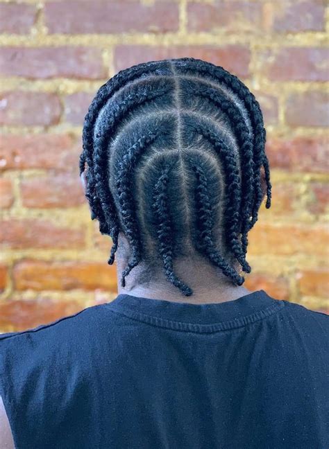 cornrows men|cornrows with ponytail men.